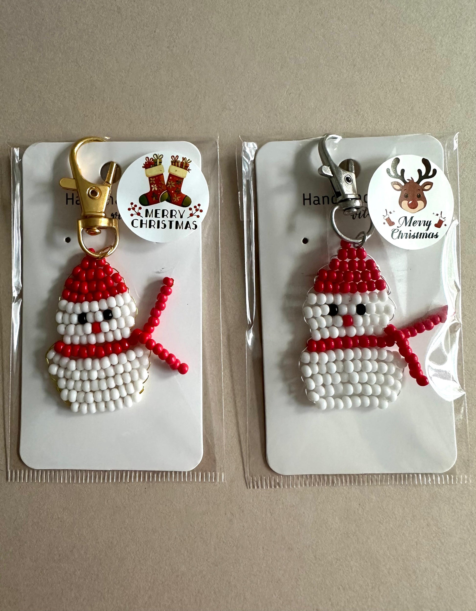 SNOW MAN Handmade Keychain