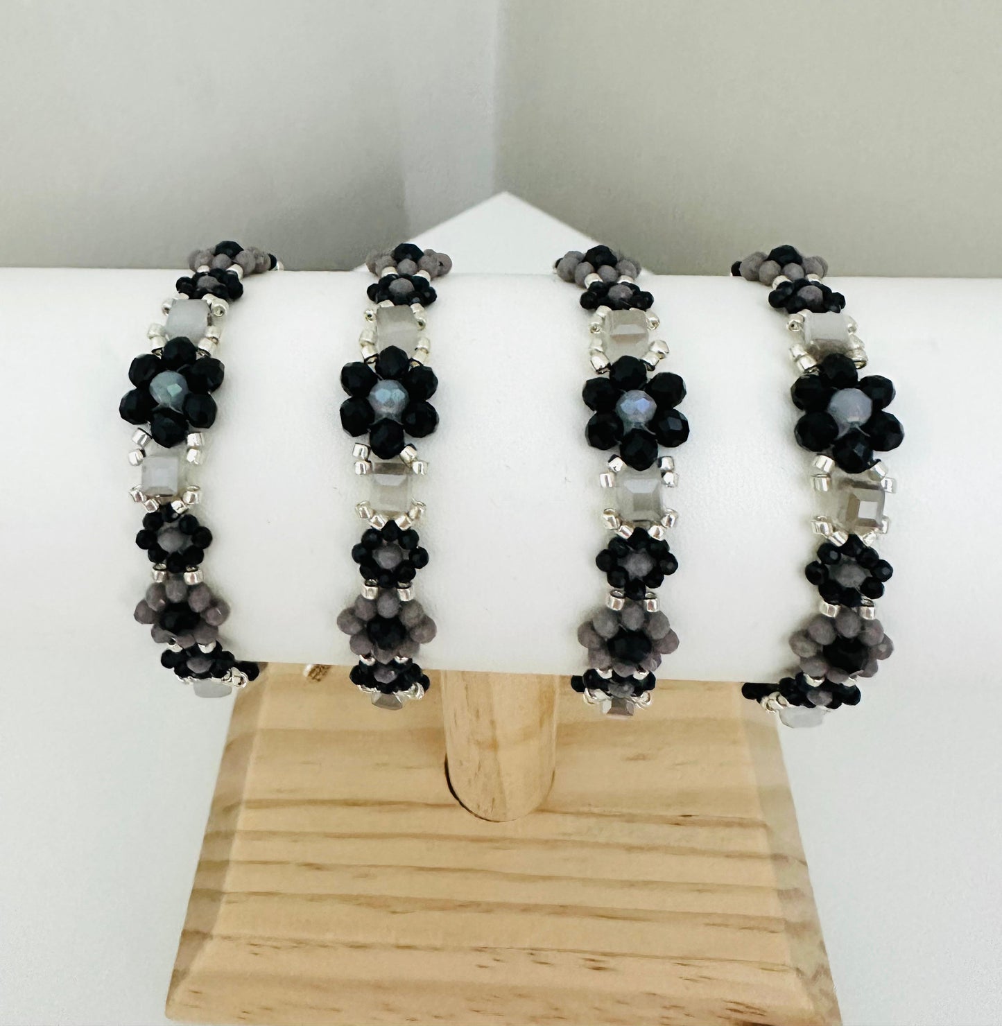 MIDNIGHT BLOSSOM Handmade Bracelet