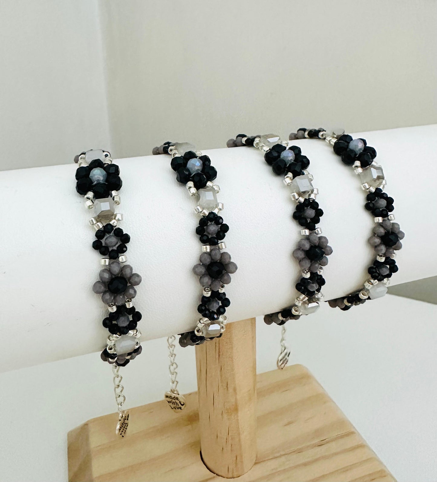 MIDNIGHT BLOSSOM Handmade Bracelet