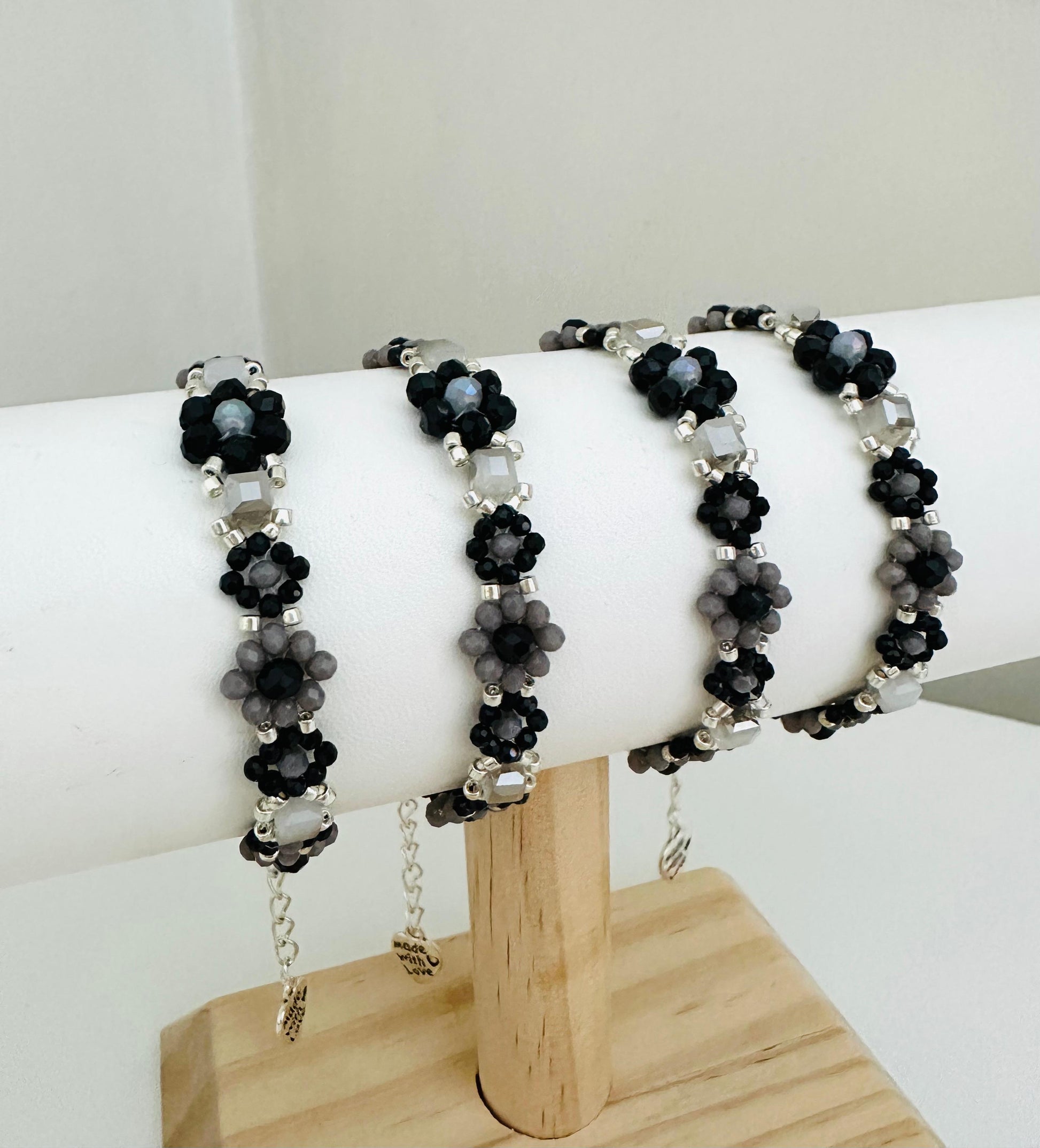 MIDNIGHT BLOSSOM Handmade Bracelet