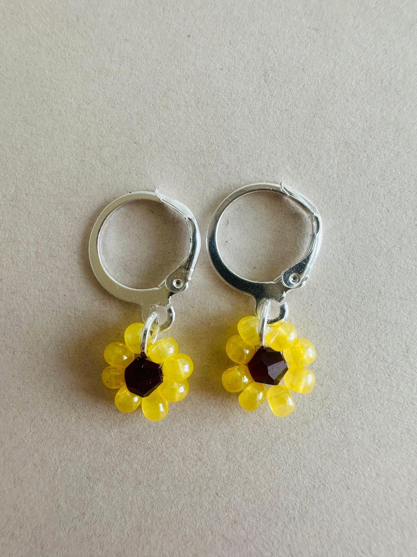 SUNFLOWER BLOOM Handmade Earrings - Gold or Silver Options