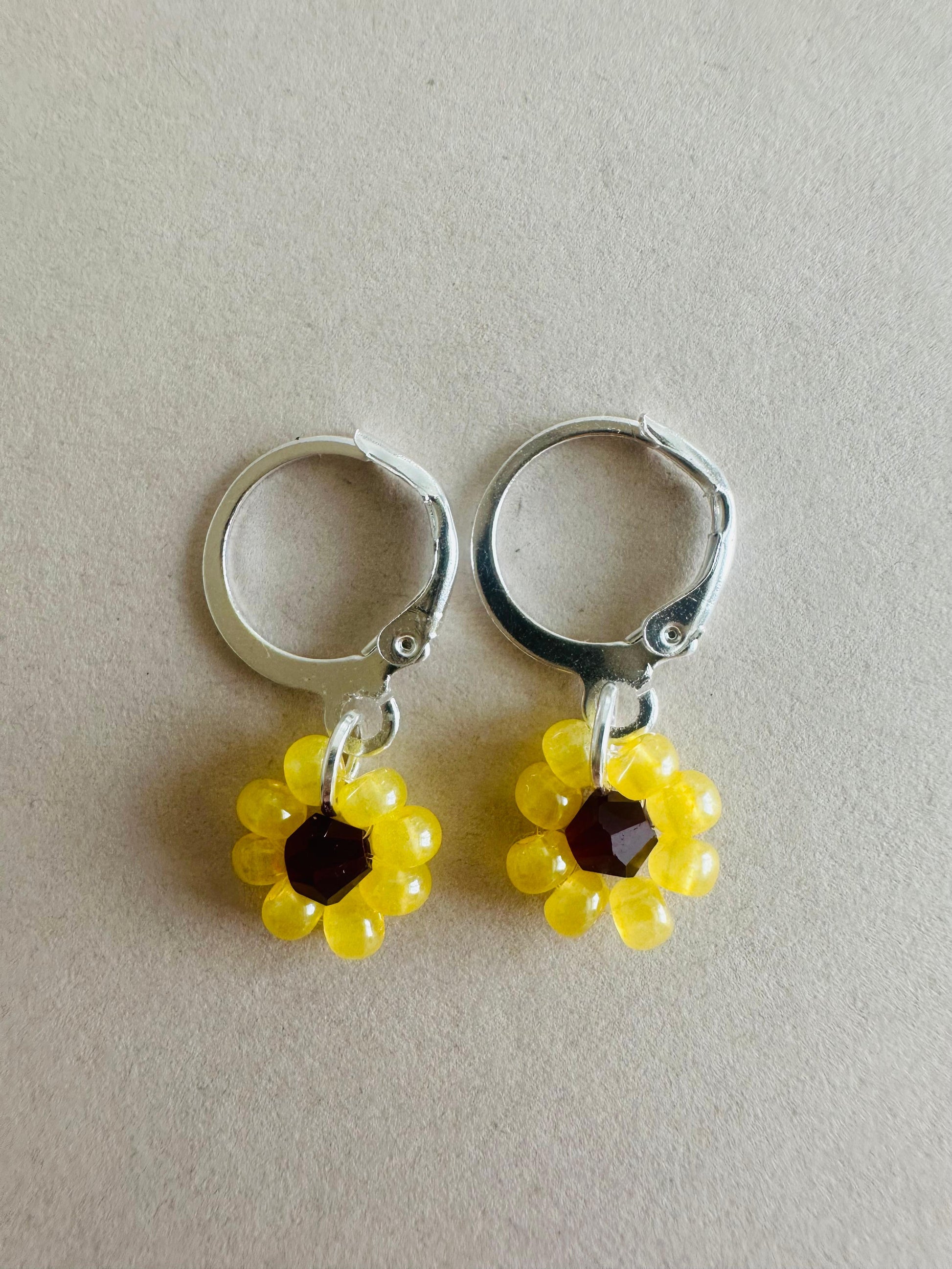 SUNFLOWER BLOOM Handmade Earrings - Gold or Silver Options