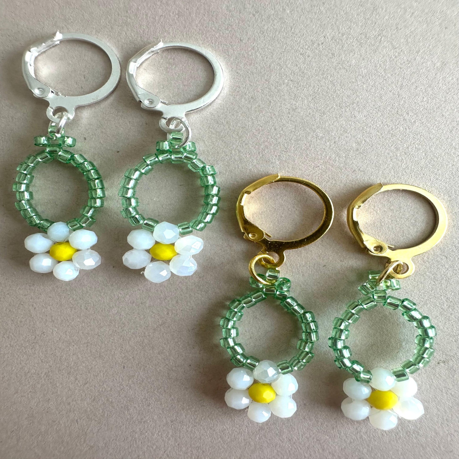 SUNNY DAISIES Handmade Earrings - Gold or Silver Options