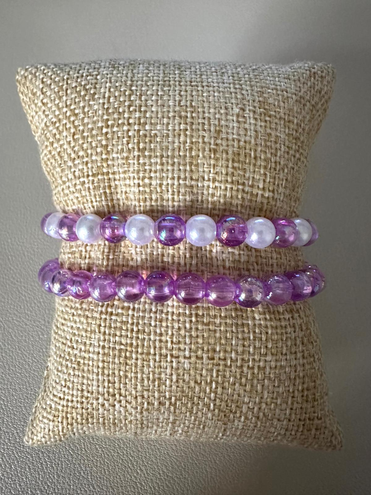 LILAC BREEZE Handmade Stretch Bracelets (Set Of 2 Pieces)