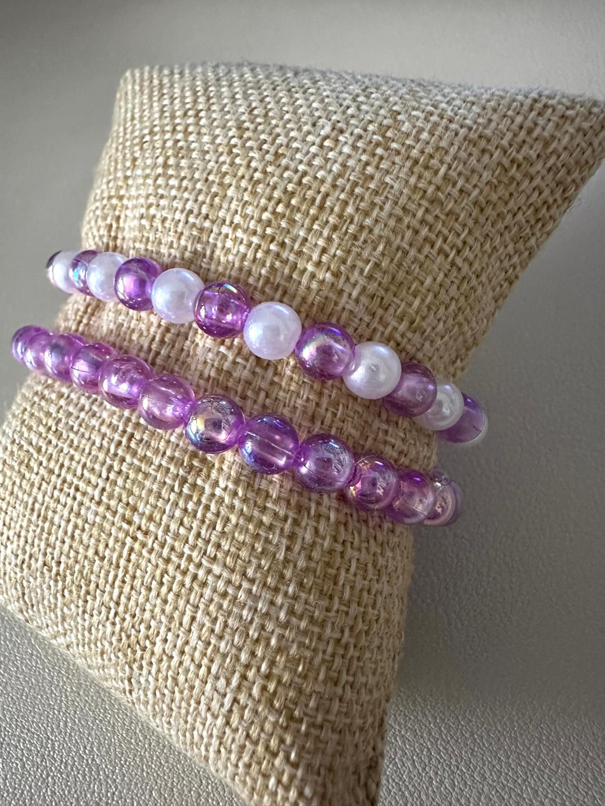 LILAC BREEZE Handmade Stretch Bracelets (Set Of 2 Pieces)