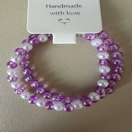 LILAC BREEZE Handmade Stretch Bracelets (Set Of 2 Pieces) 