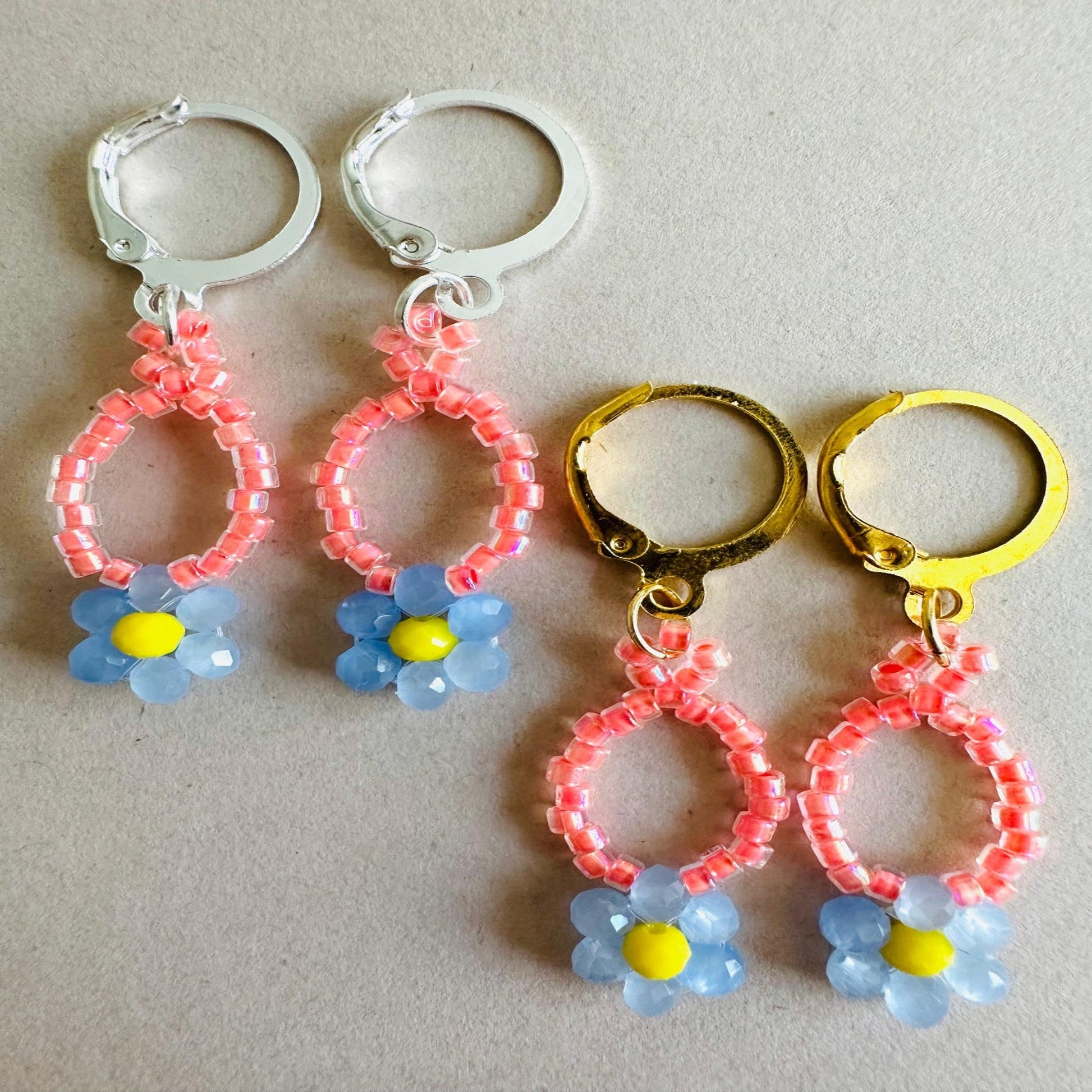 CORAL BLOOM Handmade Earrings - Gold or Silver Options