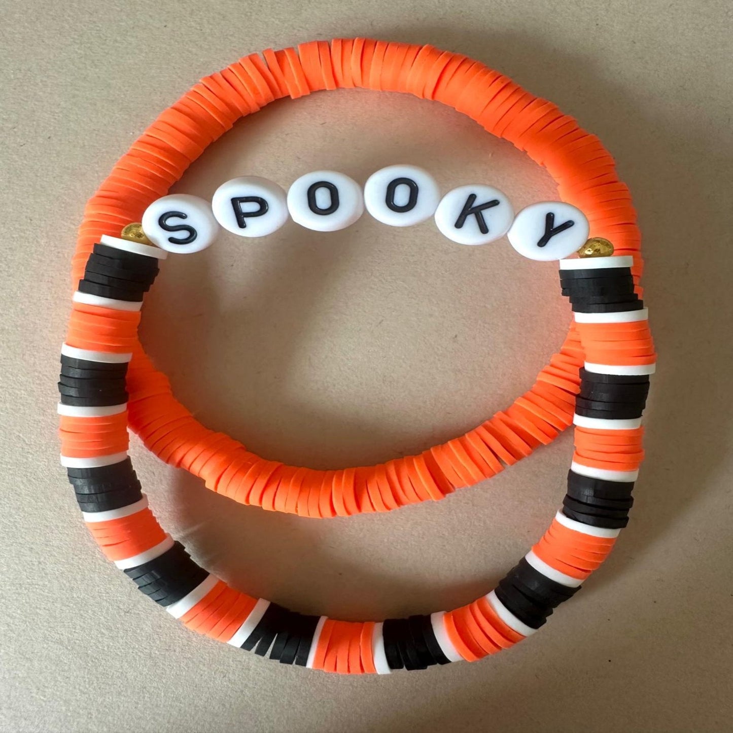 SPOOKY Handmade Stretch Bracelets (Set of 2)