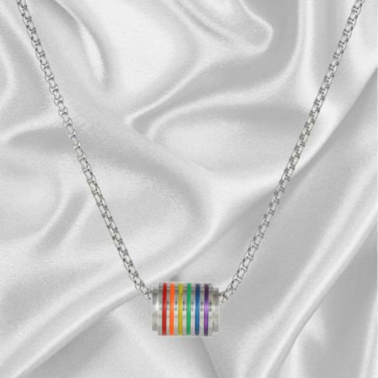 RAINBOW-Inspired Titanium Steel Men's Necklace