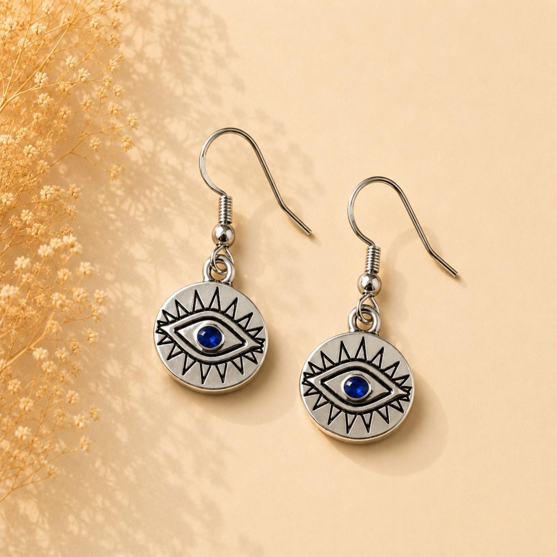 MICHELLE silver 925 sterling silver earrings with hypoallergenic hooks, elegant 3.5 cm dangle design, waterproof and tarnish-free jewelry accessory