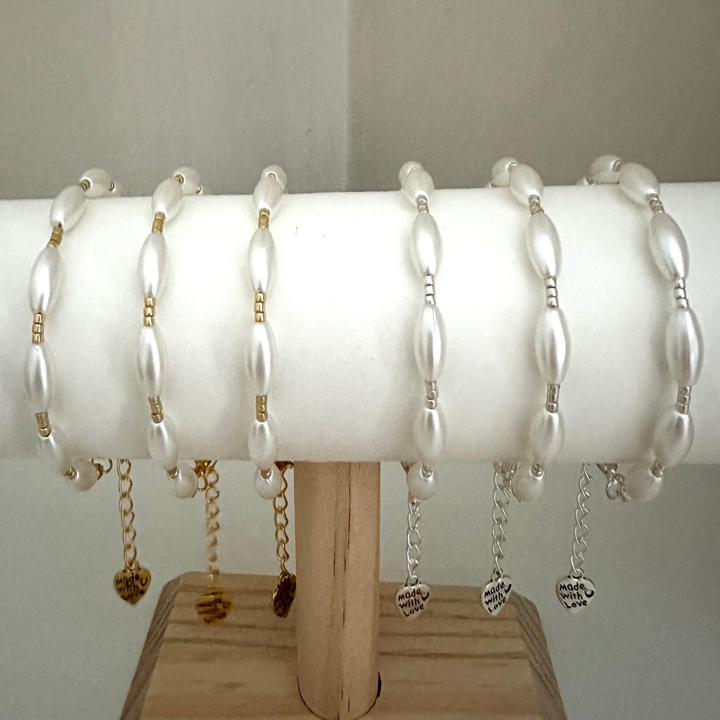 Pearl Dreams Handmade Bracelet - Gold or Silver Options