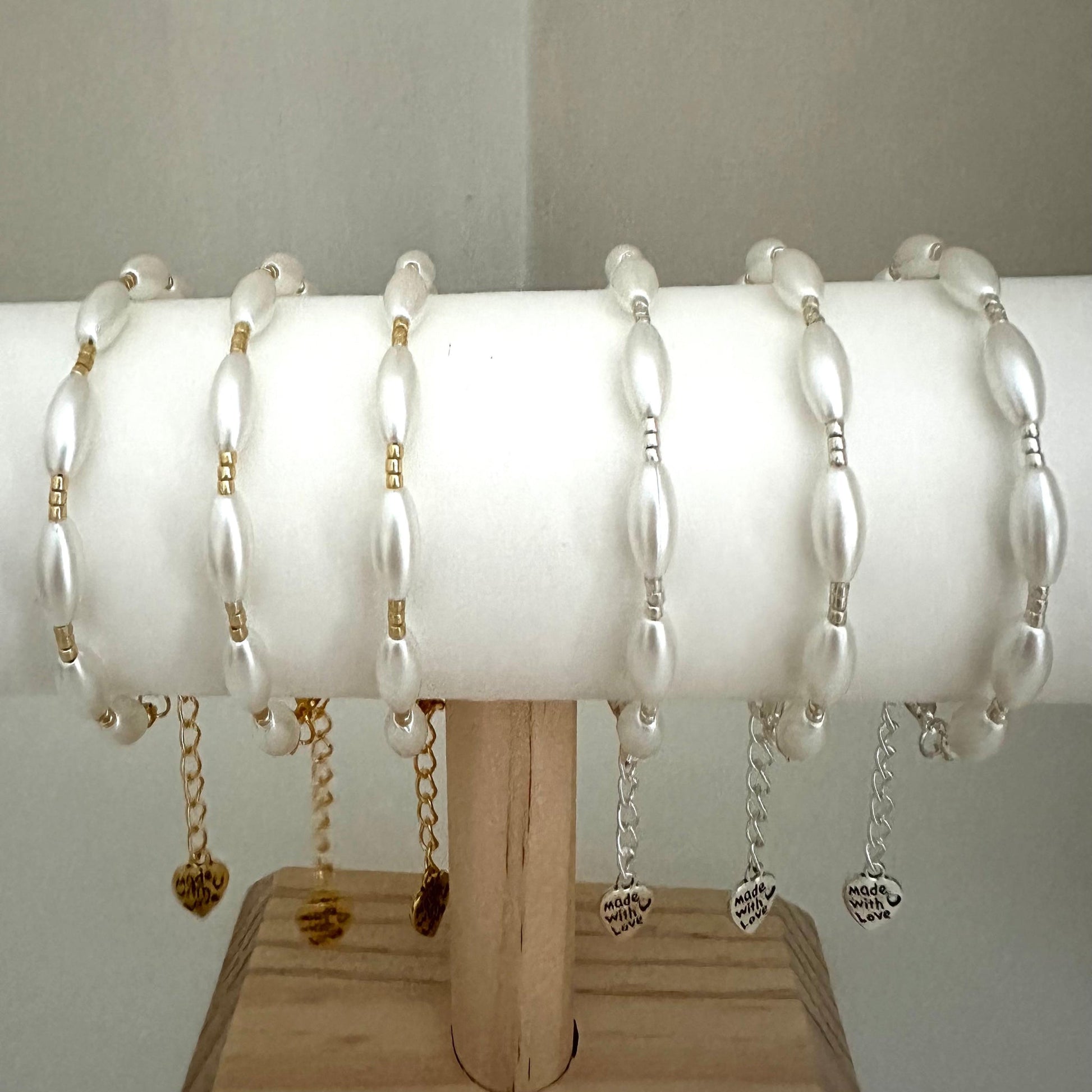 Pearl Dreams Handmade Bracelet - Gold or Silver Options