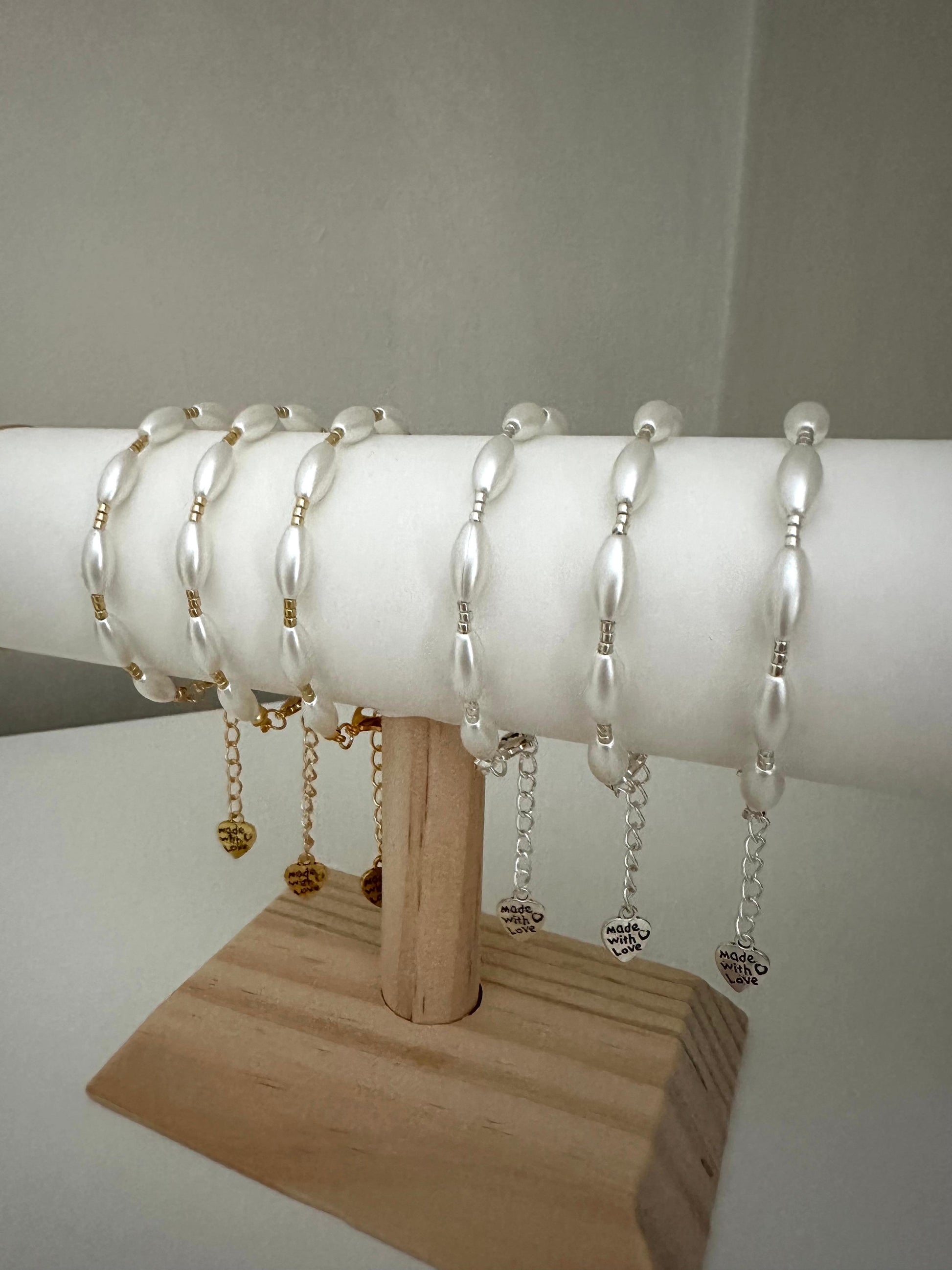 Pearl Dreams Handmade Bracelet - Gold or Silver Options