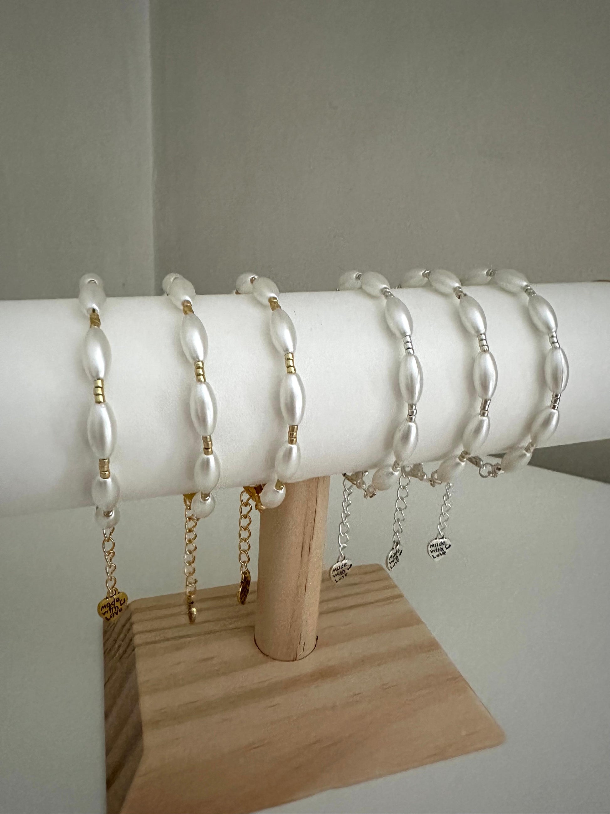 Pearl Dreams Handmade Bracelet - Gold or Silver Options