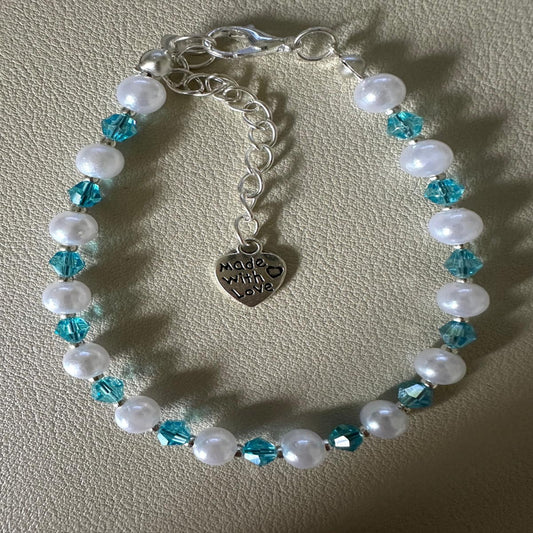 TURQUOISE PEARL SYMPHONY Handmade Bracelets 