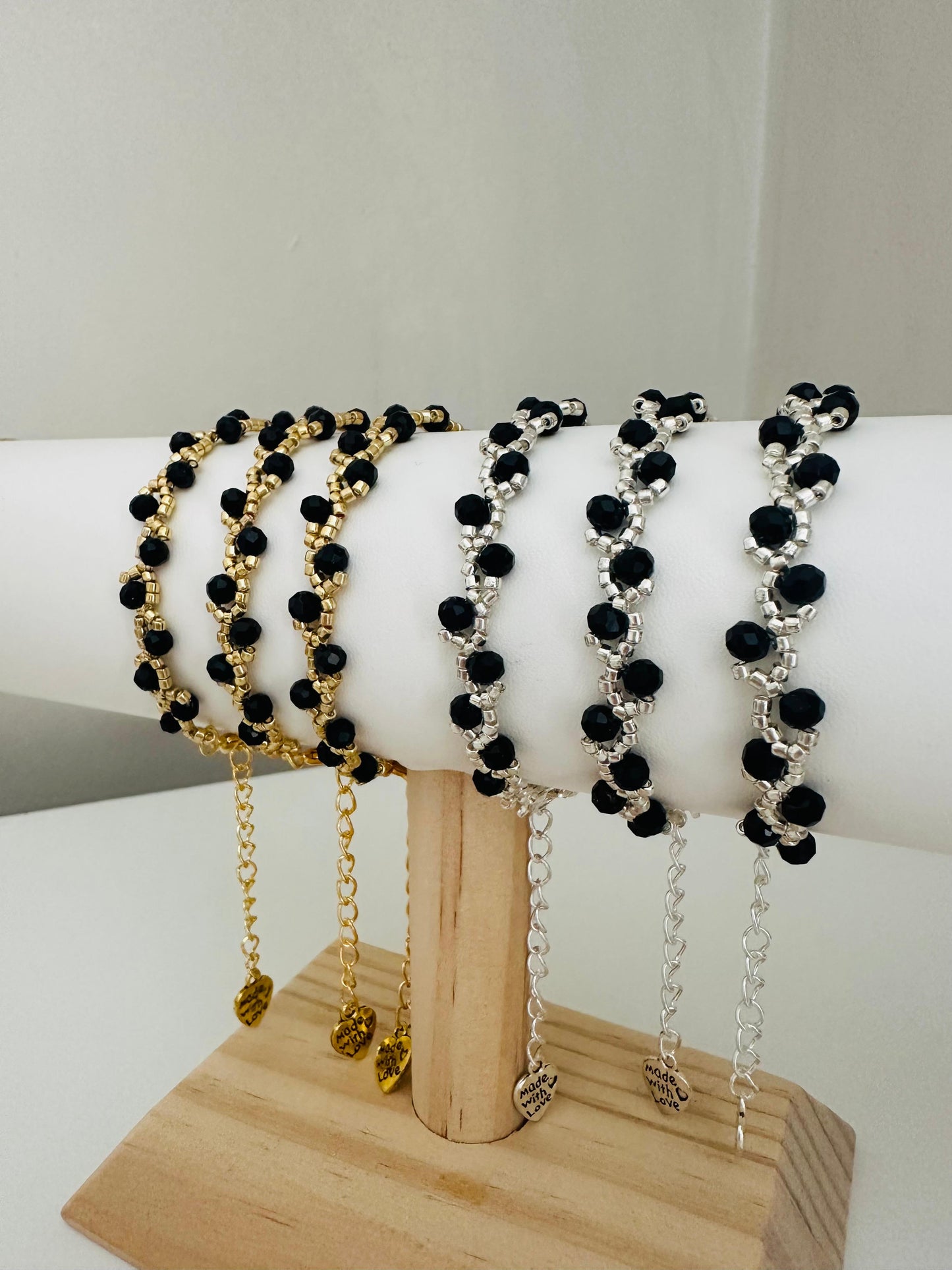 MIDNIGHT ROMANCE Handmade Bracelet - Gold or Silver Options