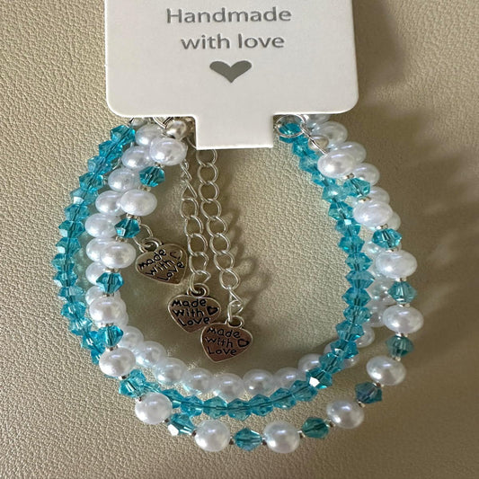 TURQUOISE PEARL SYMPHONY Handmade Bracelets 