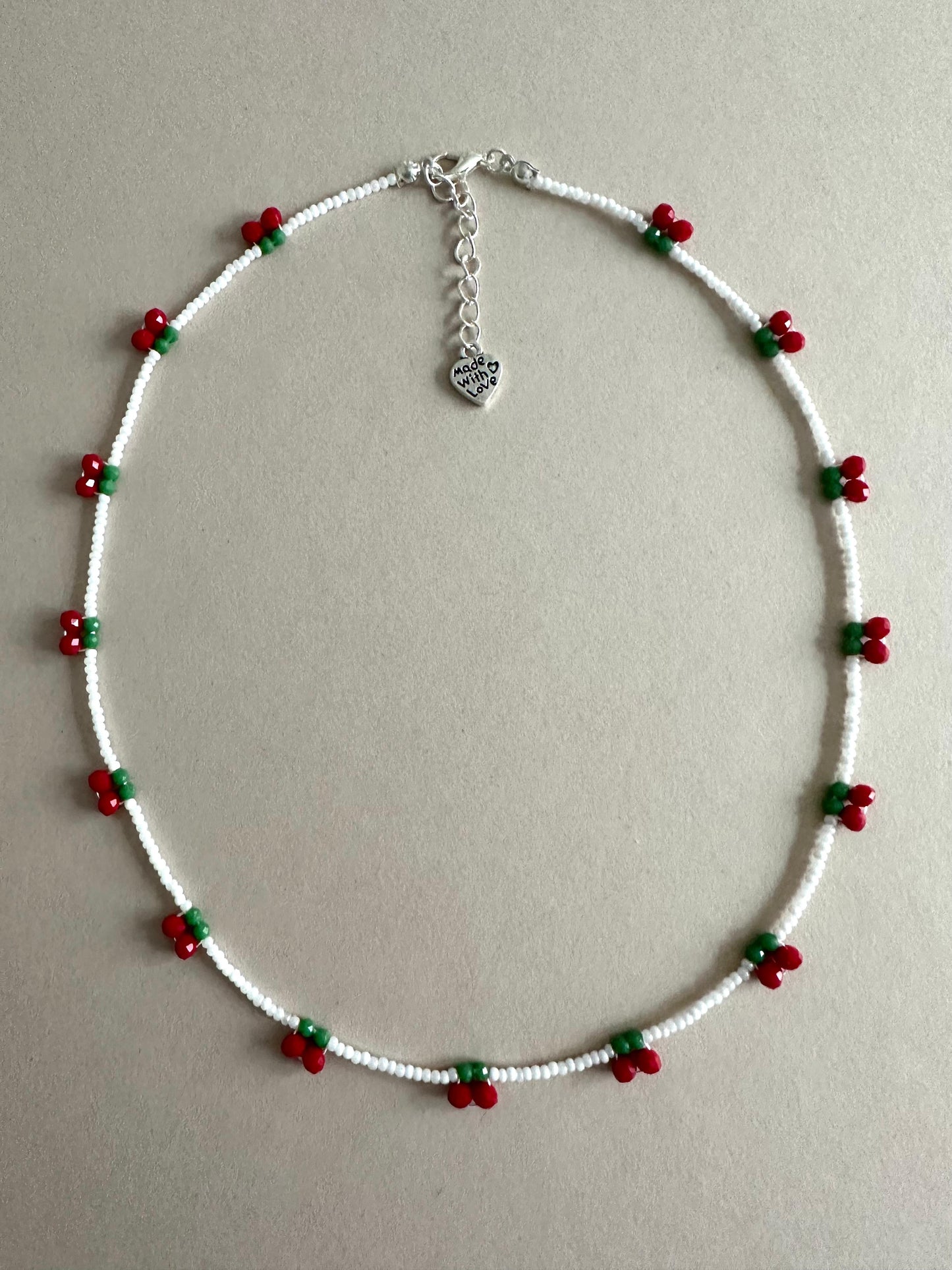 CHERRY DELIGHT Handmade Necklace - Elegant, Customizable & Unique