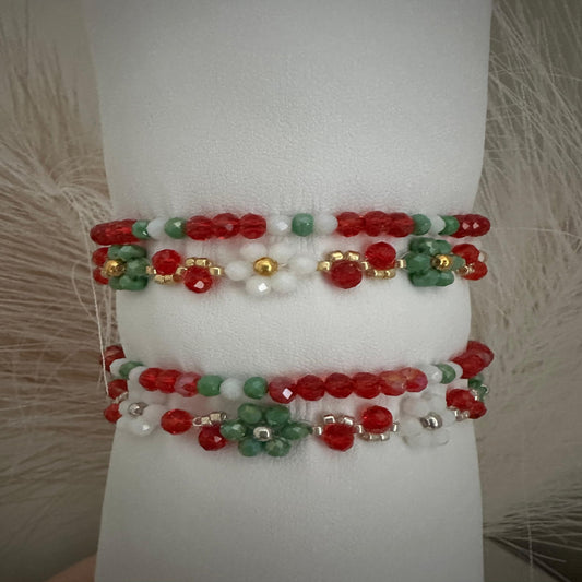 CHRISTMAS VIBE Handmade Bracelet Pair (Set Of 2) 