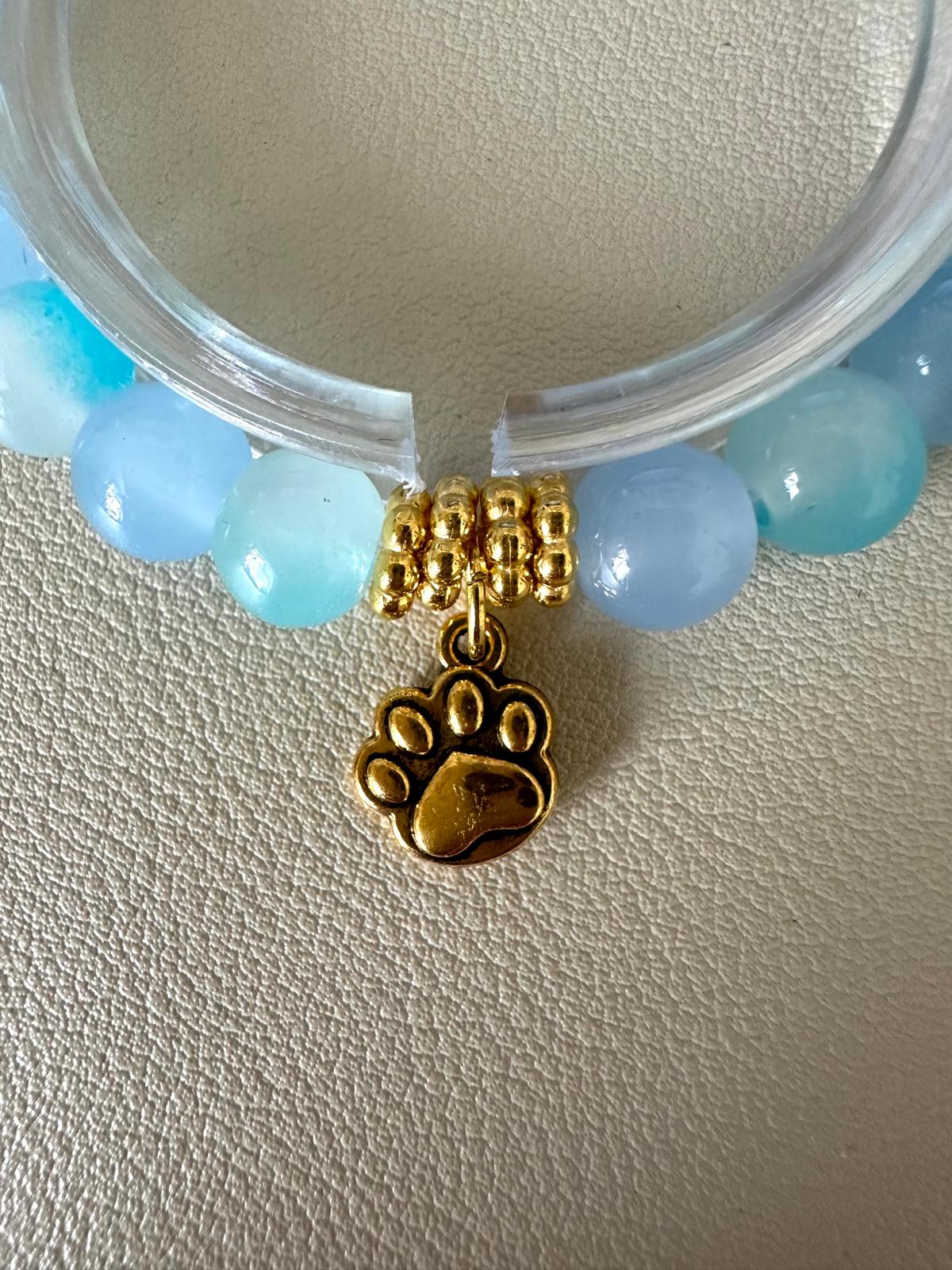 BLUE BLISS PAW Handmade Stretch Bracelet