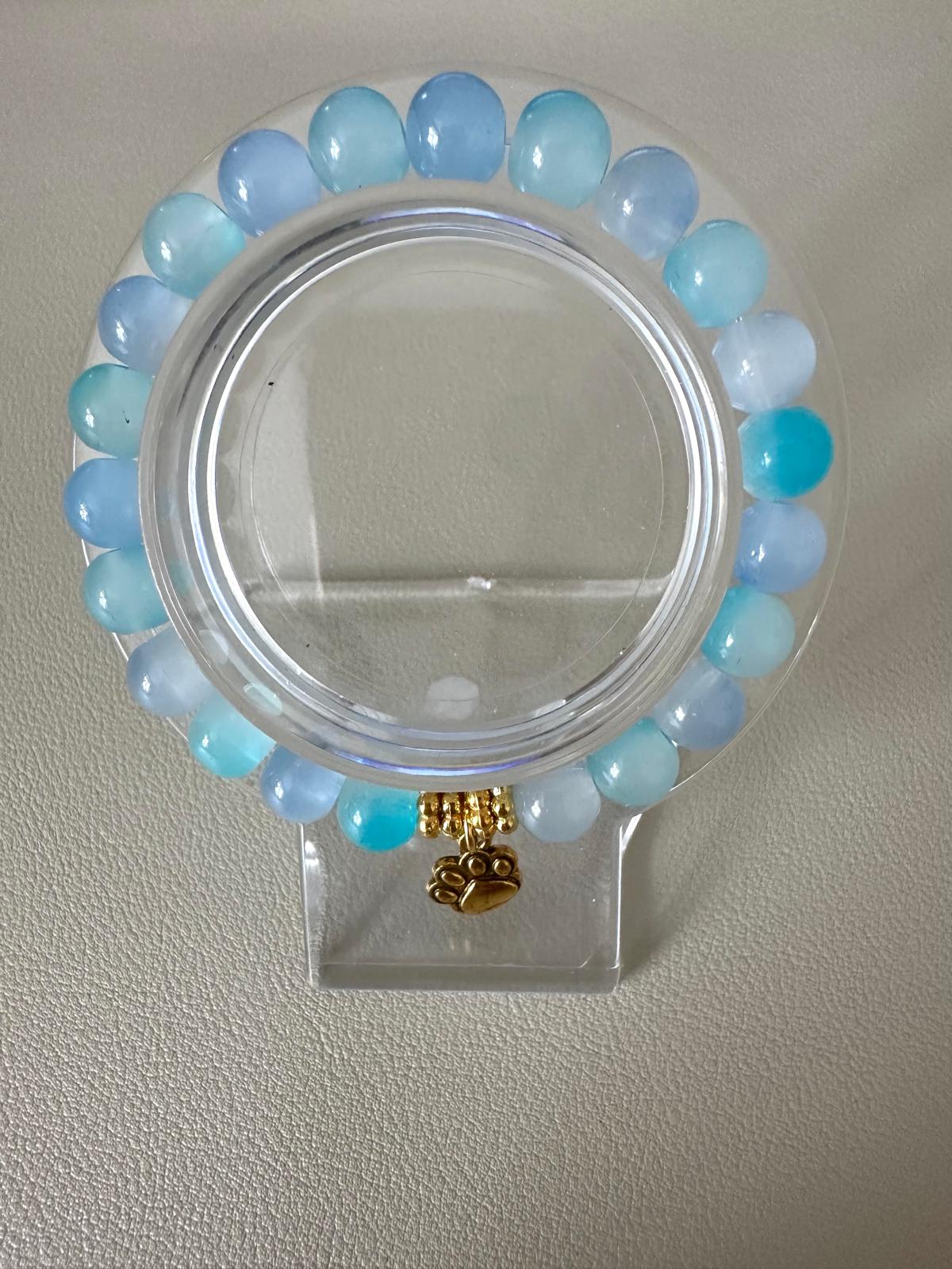 BLUE BLISS PAW Handmade Stretch Bracelet