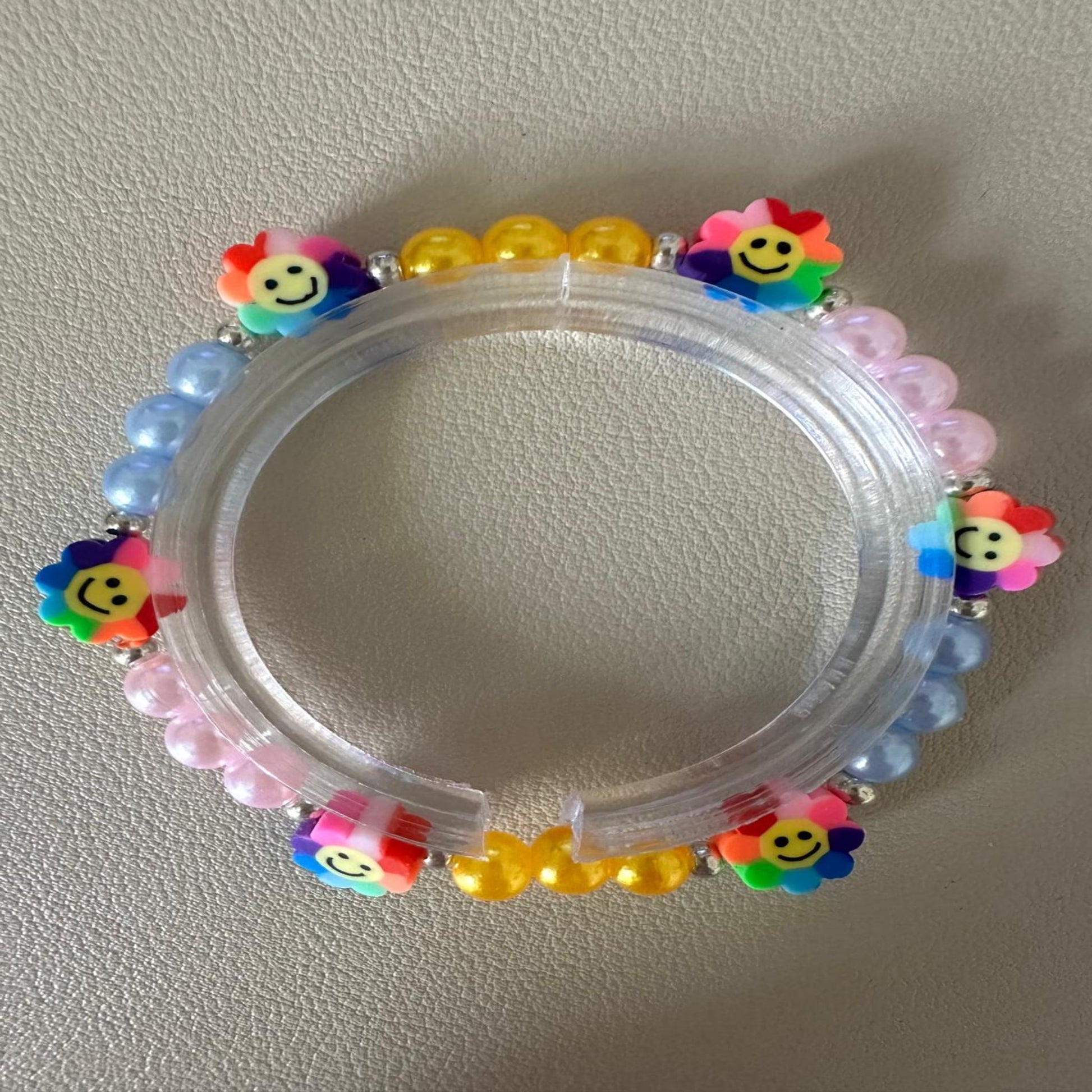 HAPPY VIBES Handmade Stretch Bracelet