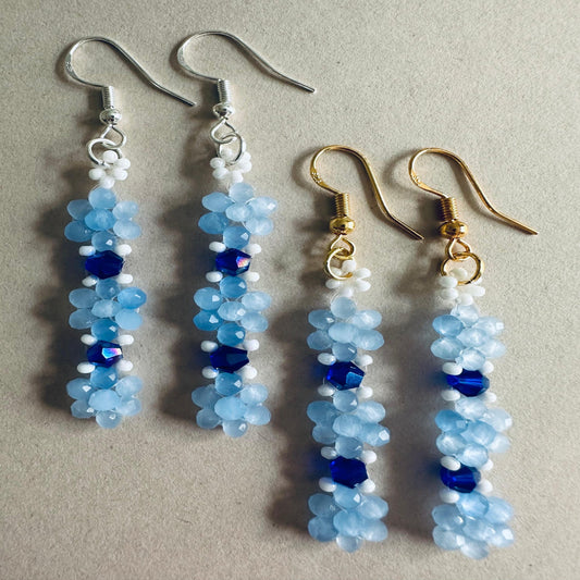 OCEAN PETALS Handmade Earrings - Gold or Silver Options