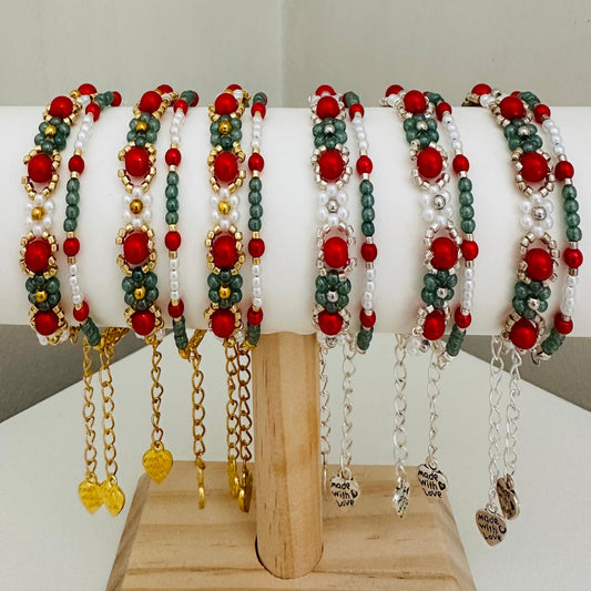 CHRISTMAS SPARKLE Bracelet Pair (Gold & Silver Option)