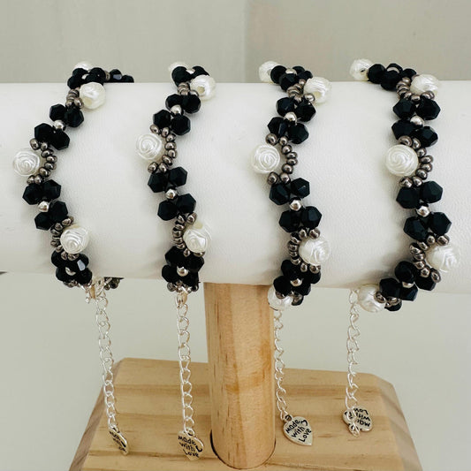 MIDNIGHT ROSES Handmade Bracelet