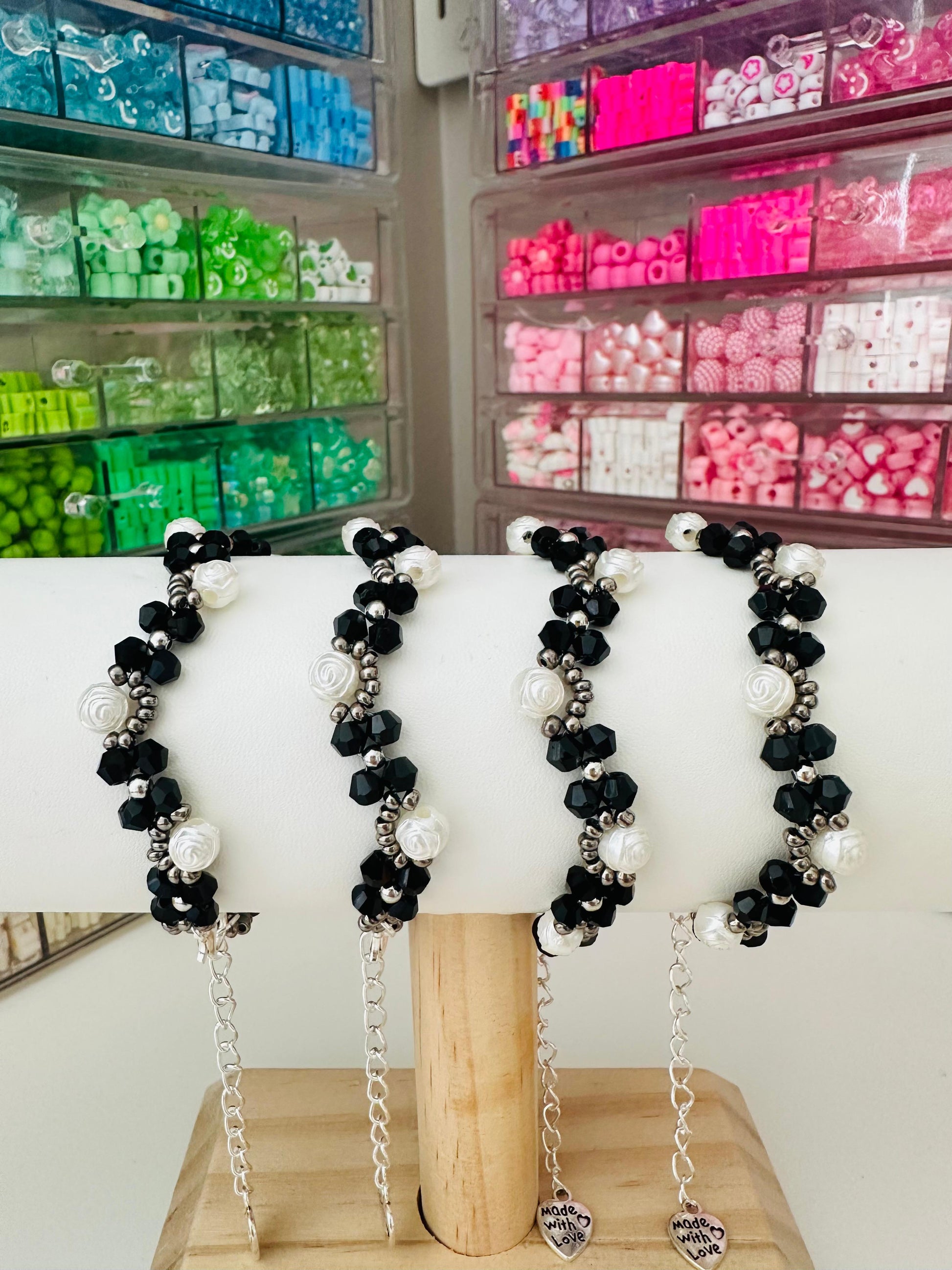 MIDNIGHT ROSES Handmade Bracelet