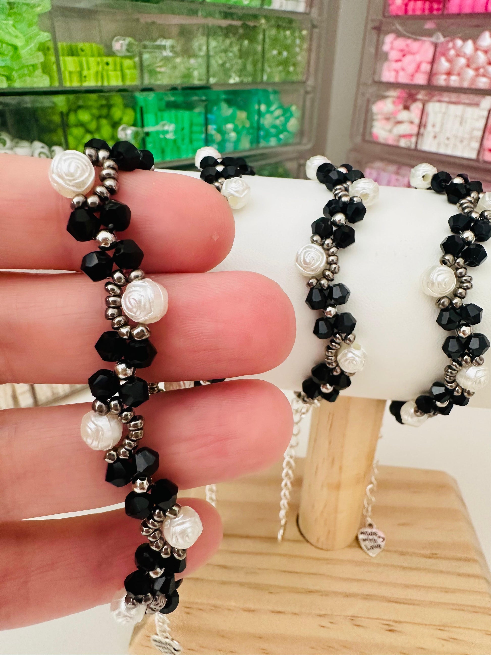 MIDNIGHT ROSES Handmade Bracelet