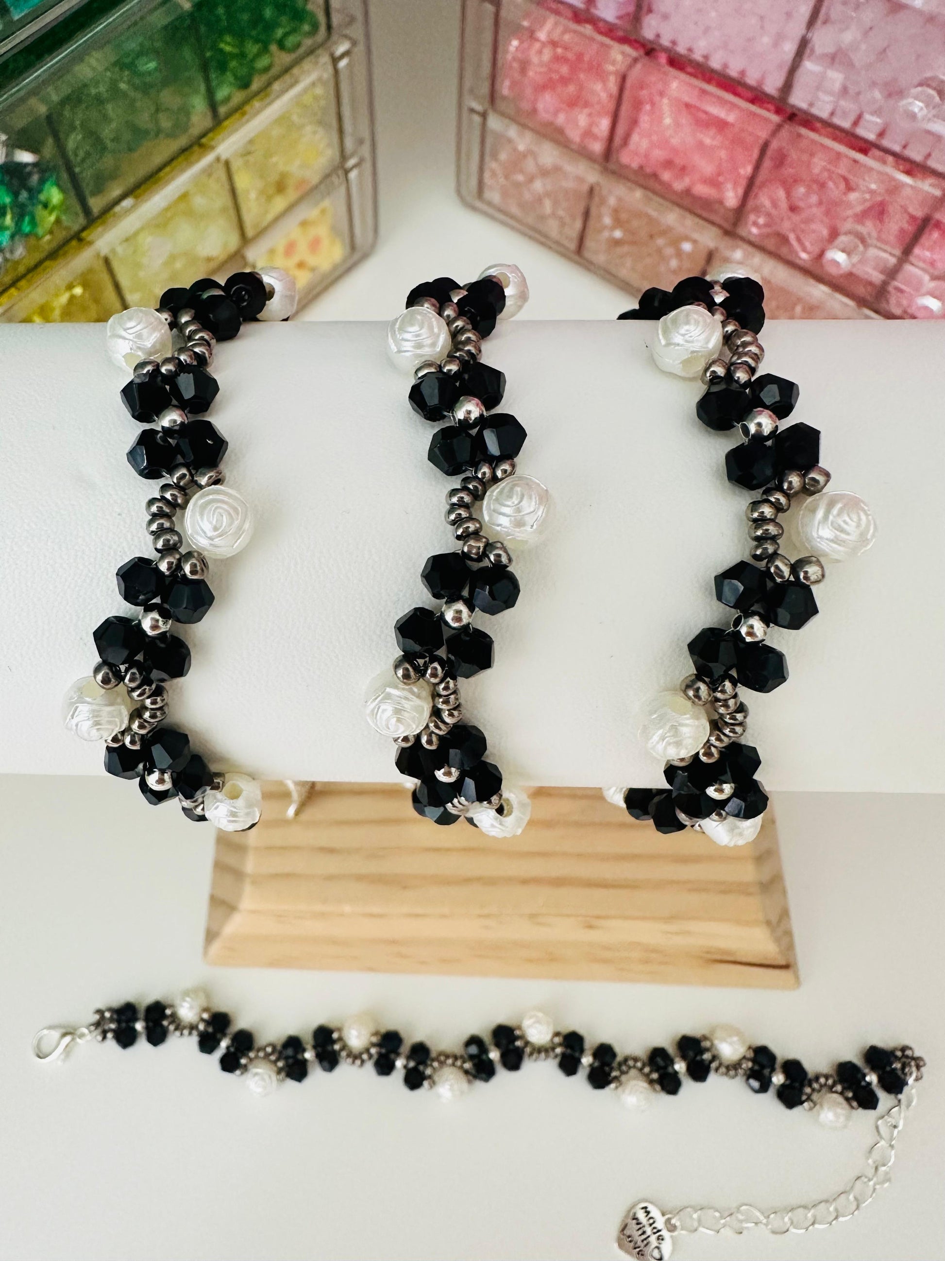 MIDNIGHT ROSES Handmade Bracelet