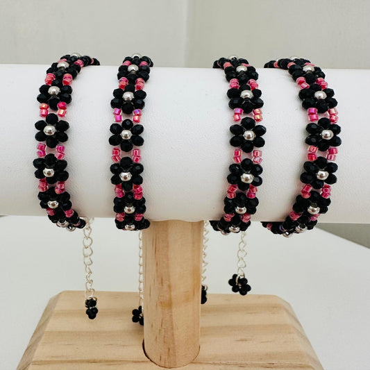 NOIR BLOSSOM Handmade Bracelet