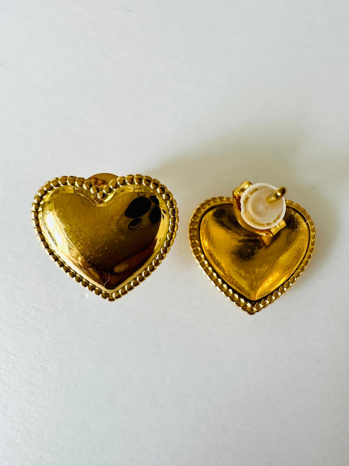 MELISSA Heart Golden Earrings