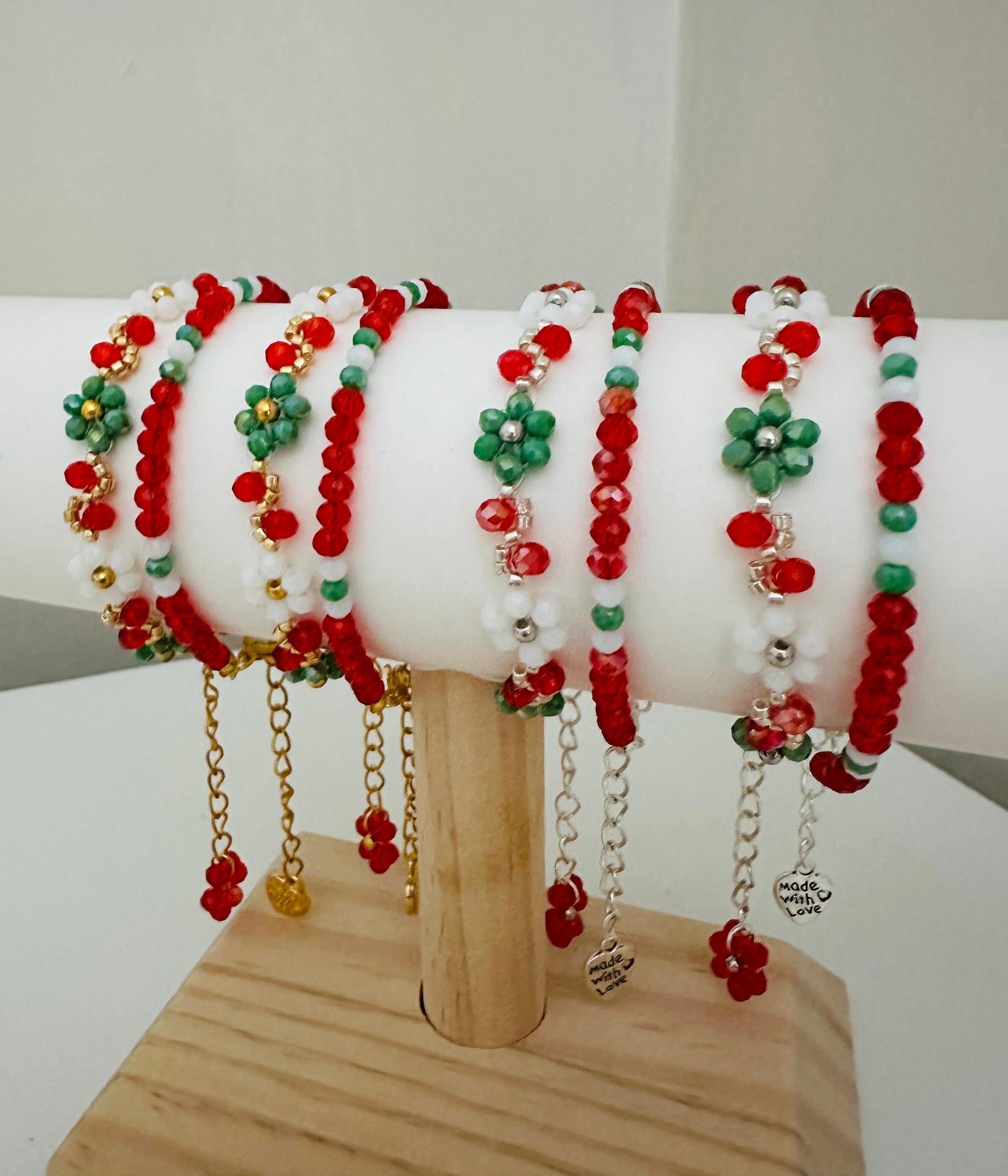 Bracelet Pair Handcrafted For Christmas - Gold And Silver Options