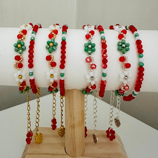 Bracelet Pair Handcrafted For Christmas - Gold And Silver Options