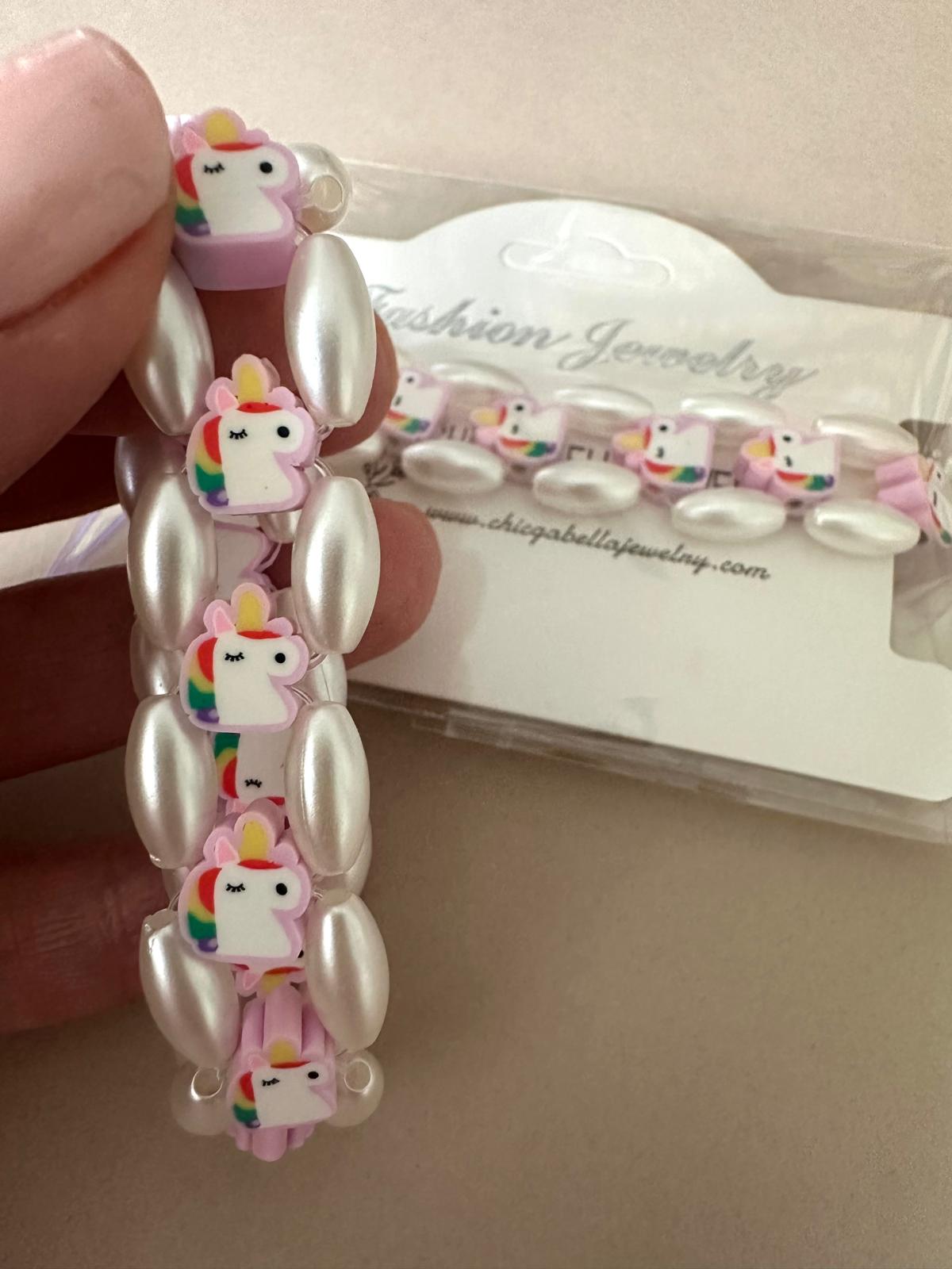 PEARL UNICORN DREAMS Stretch Handmade Bracelet