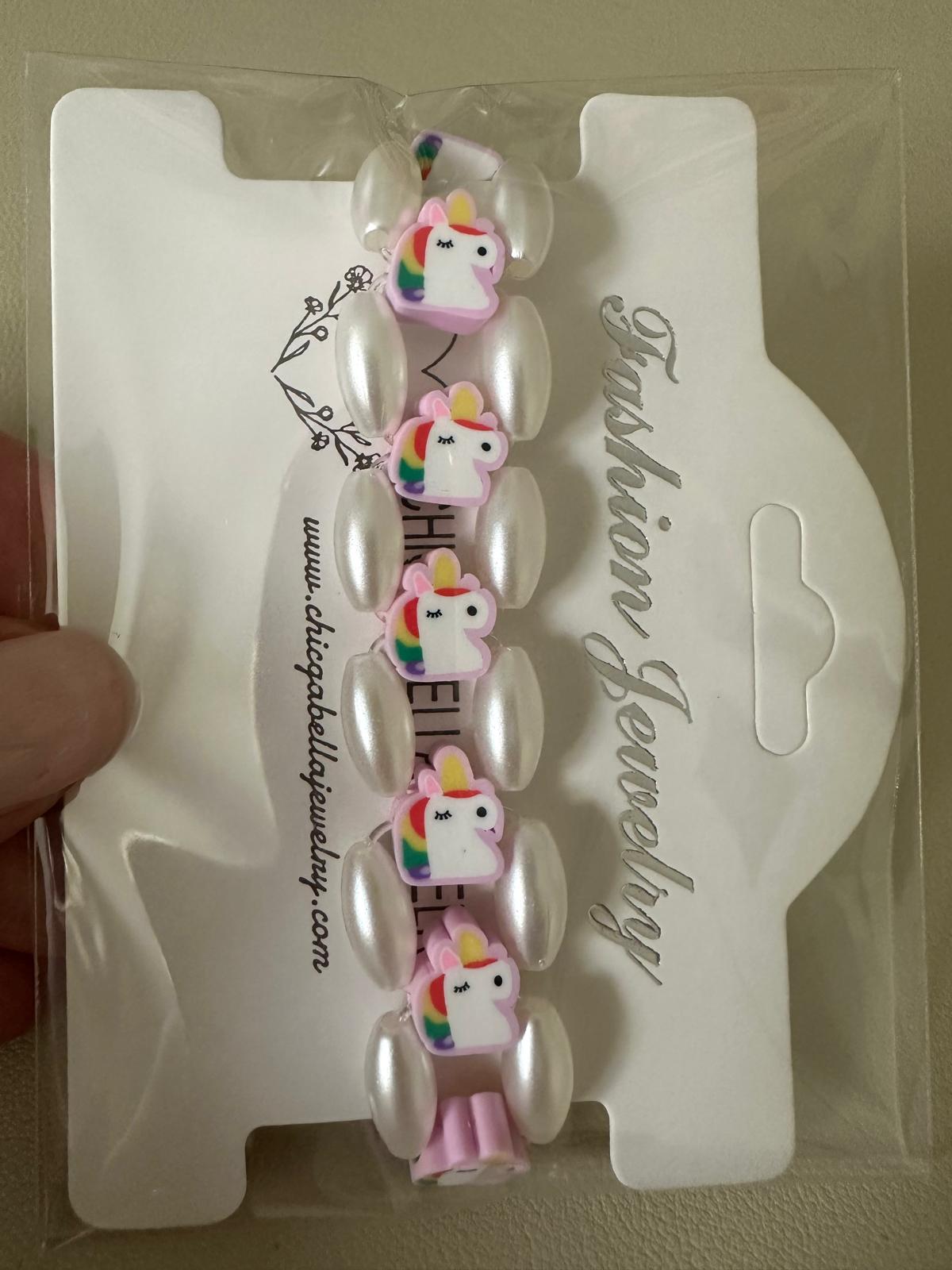 PEARL UNICORN DREAMS Stretch Handmade Bracelet