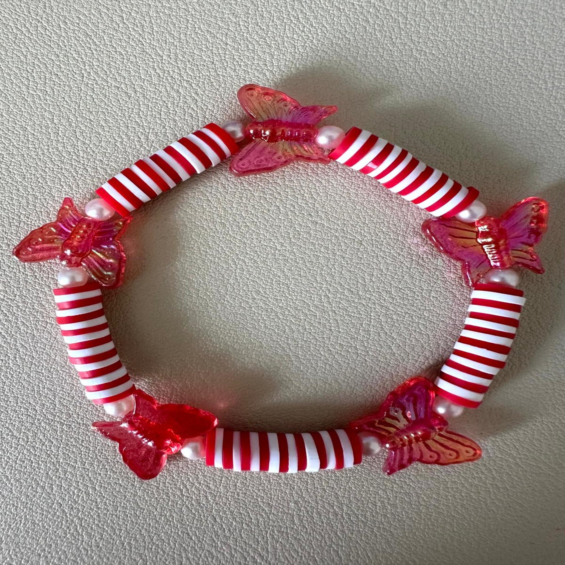 RED FLUTTER FANTASY  Handmade Bracelet