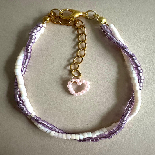  LAVENDER DREAM BRAIDED Handmade Bracelet