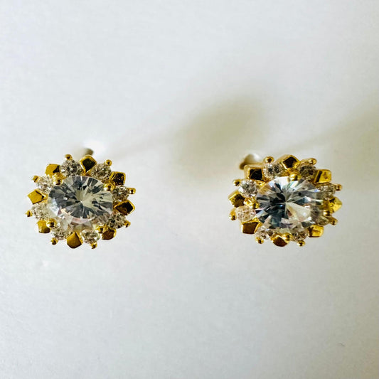 SUNFLOWER Golden Earrings 