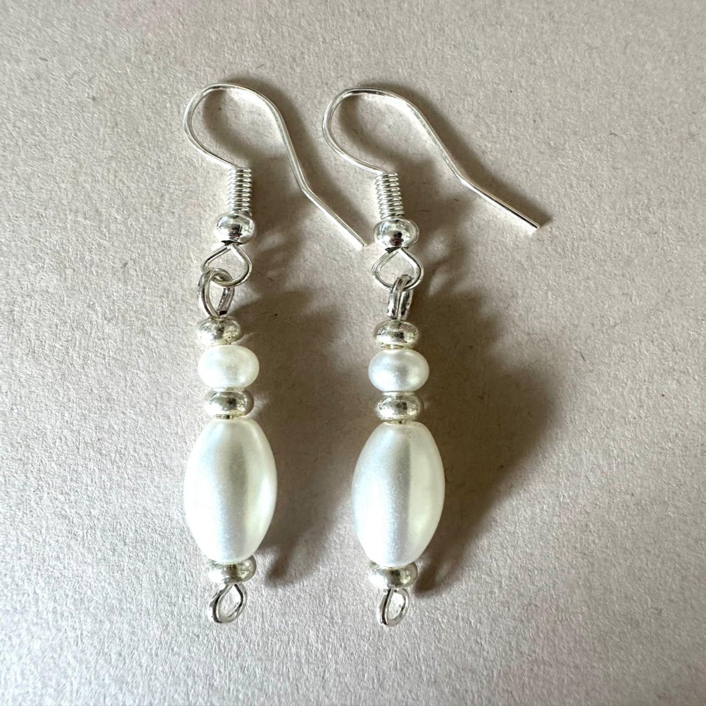 MARINA Handmade Pearl Silver Earrings 