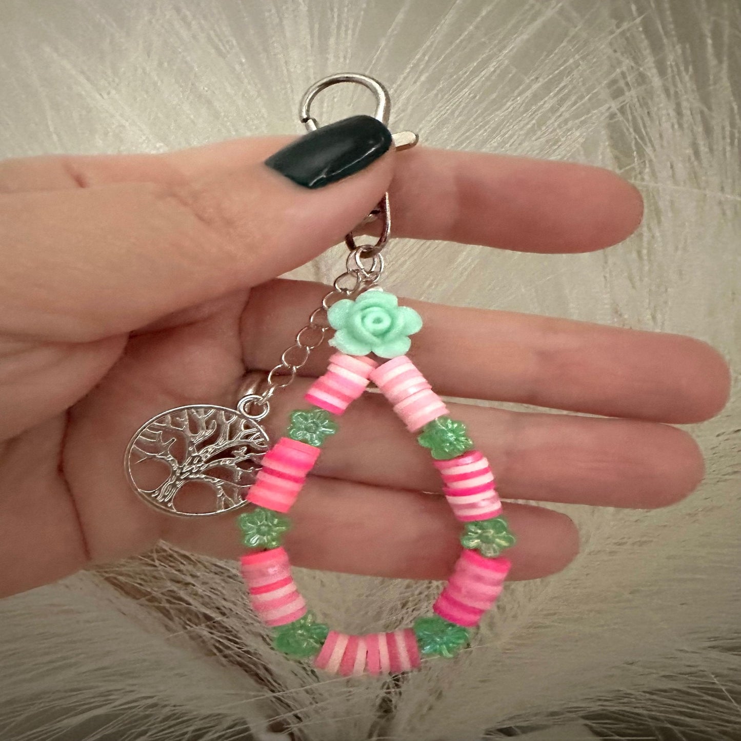 Handmade GARDEN DELIGHT Keychain