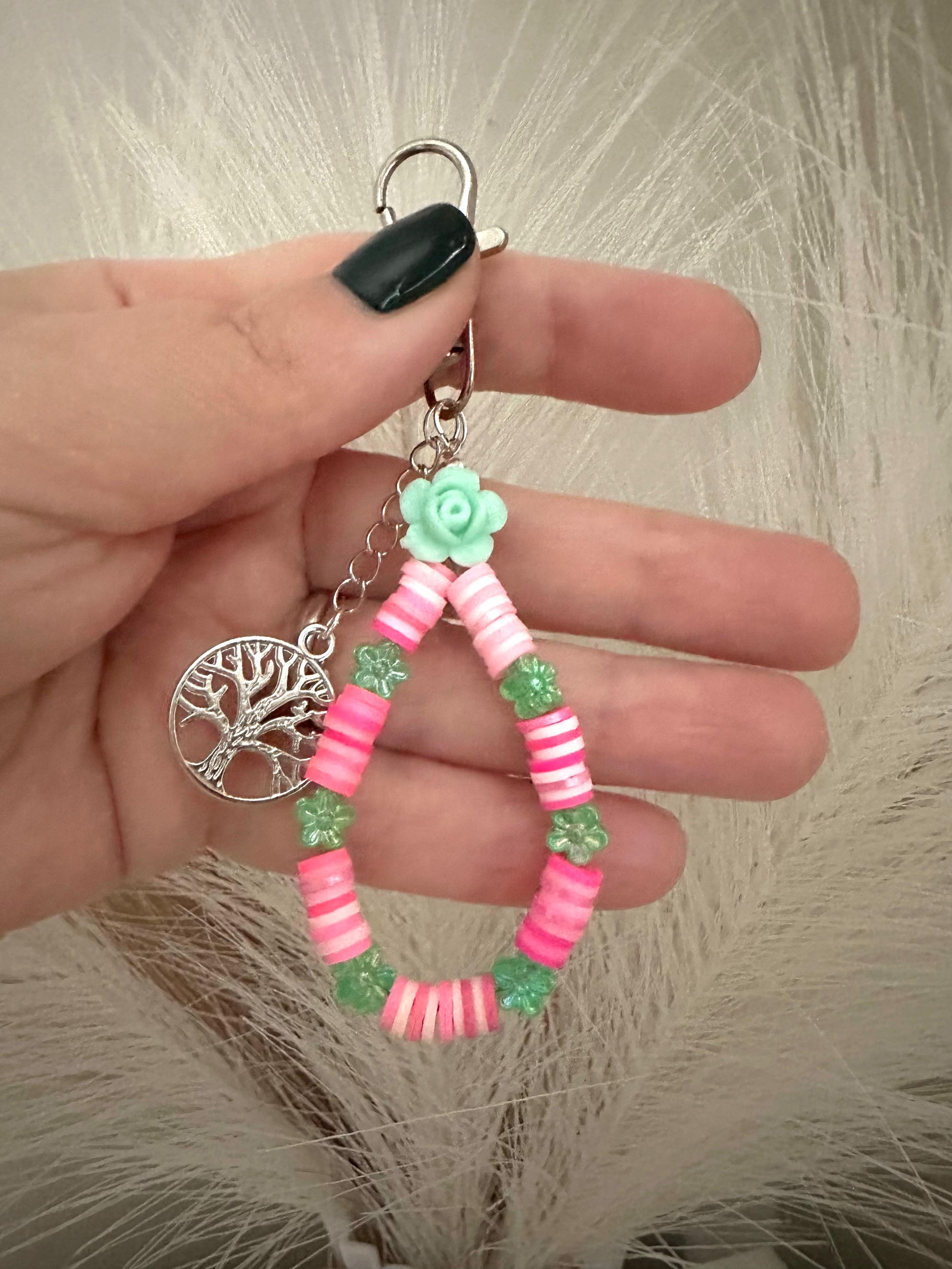 Handmade GARDEN DELIGHT Keychain