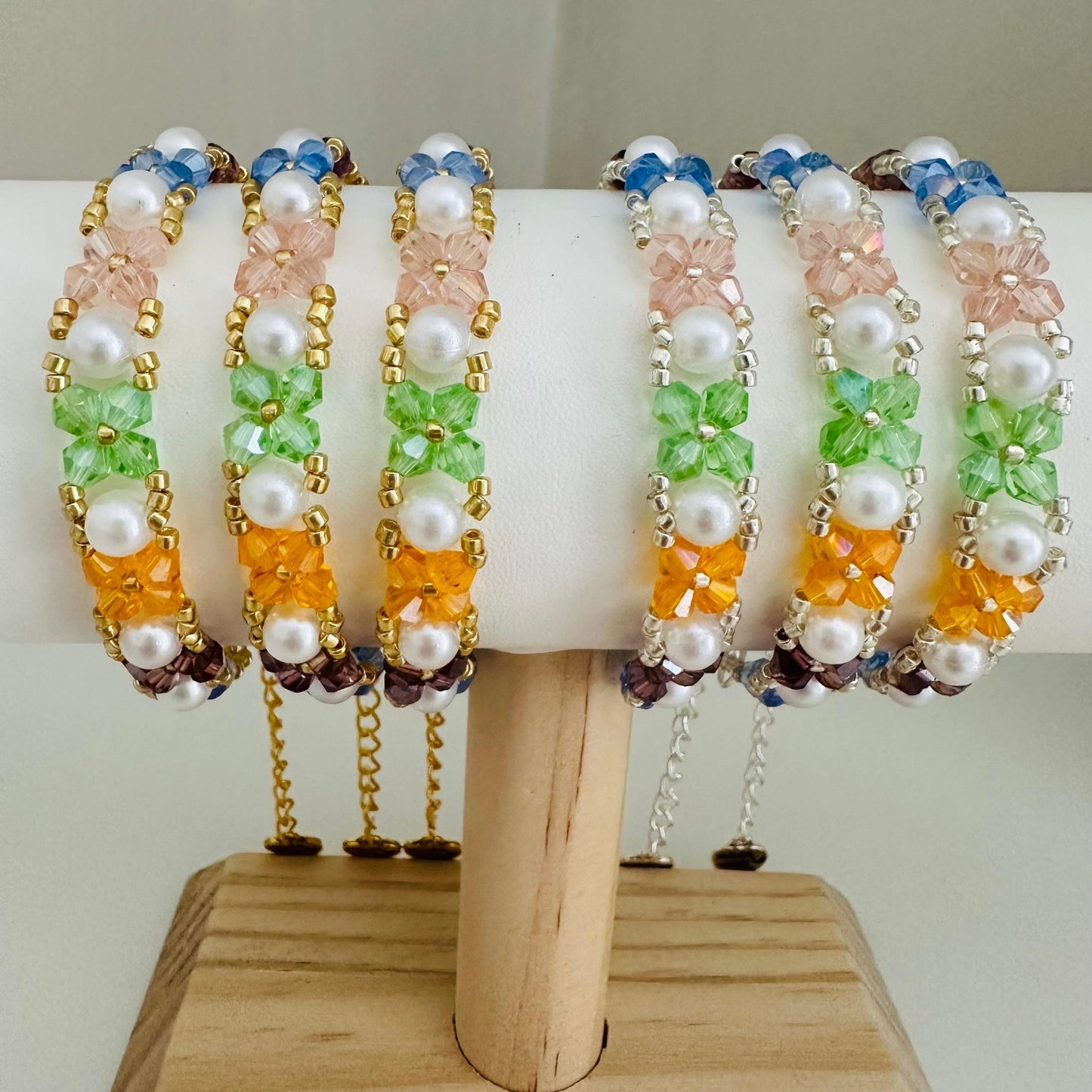 HARMONY OF HUES Handmade Bracelet - Gold or Silver Options