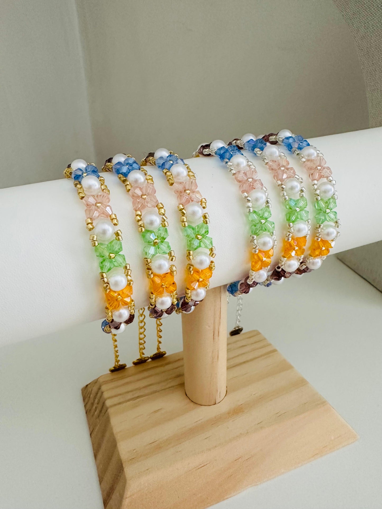 HARMONY OF HUES Handmade Bracelet - Gold or Silver Options