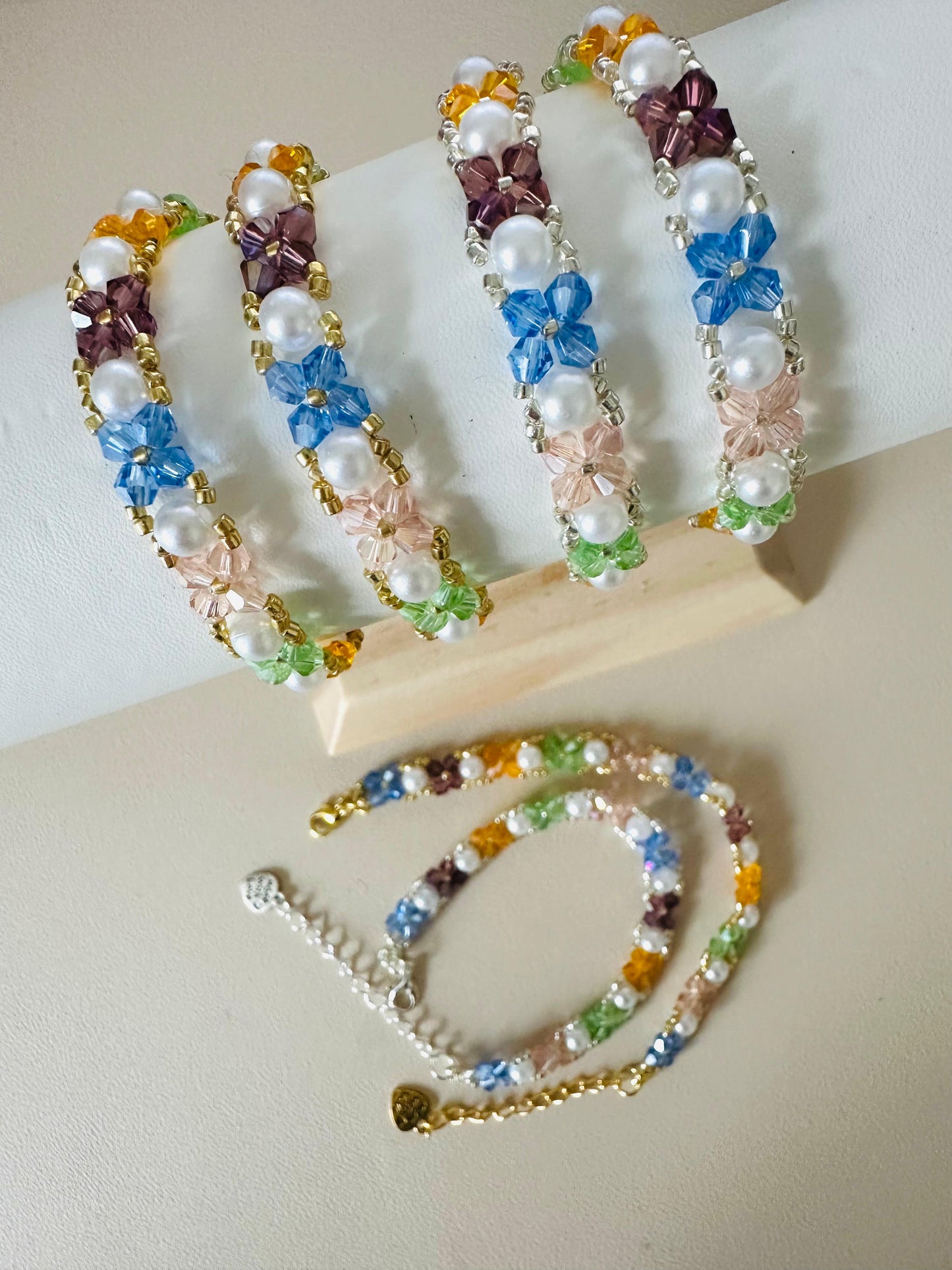 HARMONY OF HUES Handmade Bracelet - Gold or Silver Options