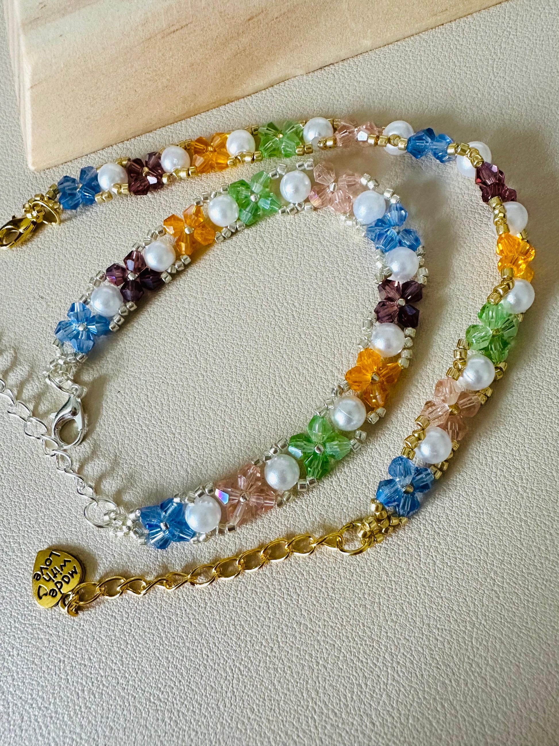 HARMONY OF HUES Handmade Bracelet - Gold or Silver Options