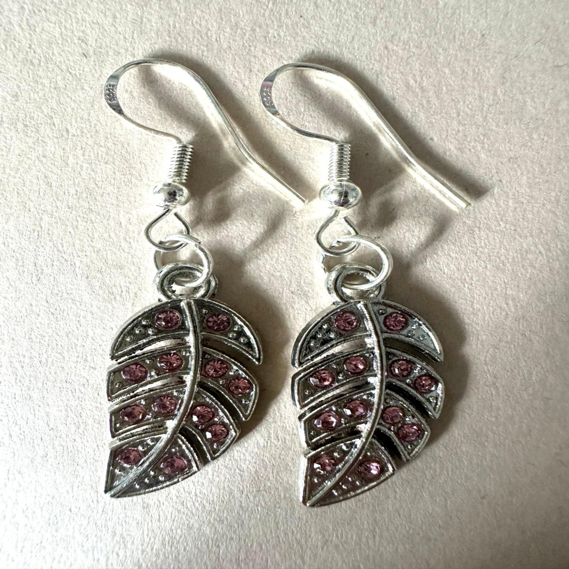  MIDNIGHT FUCHSIA Silver Earrings