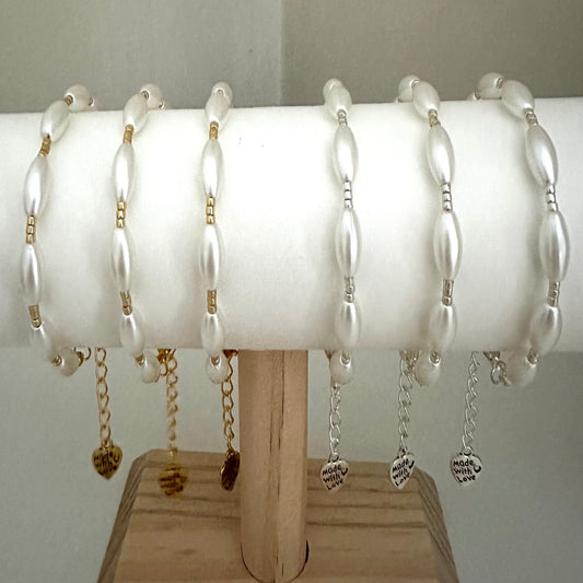 Pearl Dreams Handmade Bracelet - Gold or Silver Options
